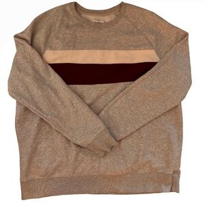 Goodfellow & Co Men's Grey and Maroon Crewneck Sweater